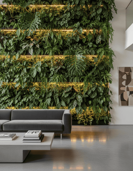 jardins verticais em apartameto de alto  padro canto do forte - Praia Grande SP